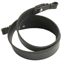 Black Genuine Leather Plain Sling Rifle Shotgun Air Gun Strap Hunting Shooting
