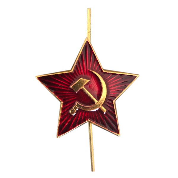 Sowjetische UdSSR Russische Armee Militär großer roter Stern Ushanka Hut Mütze Baskenmütze Metallabzeichen
