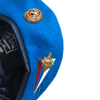 Genuine Russian Army Parade Uniform Blue VDV Paratrooper Beret Cap Hat Badge