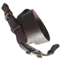Brown Plain Leather Adjustable Hunting Rifle Sling Shotgun Air Gun Strap