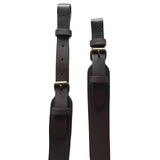 Brown Plain Leather Adjustable Hunting Rifle Sling Shotgun Air Gun Strap