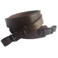 Brown Genuine Leather Hunting Rifle Sling Shotgun Air Gun Strap