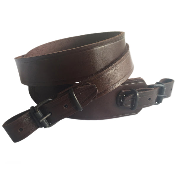 Brown Genuine Leather Hunting Rifle Sling Shotgun Air Gun Strap