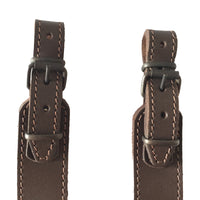 Brown Genuine Leather Plain Sling Rifle Shotgun Air Gun Strap Hunting Shooting
