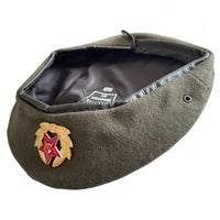 USSR Soviet Russian Army Style Khaki Military Beret Hat Cap Special Force Badge