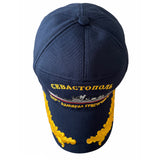 Sommer-Baseballkappe aus blauer Baumwolle des russischen Admirals Grigorowitsch in Schiffsuniform