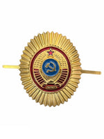 Original Soviet Russian USSR Badge MILITSIYA Police Officer Uniform Cap Hat