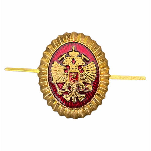 Russisches Adlerabzeichen für die Uniform des Bundeszolldienstes, Uschanka-Hut, Pilotka-Mütze