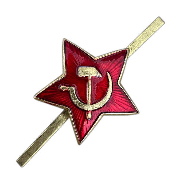 Sowjetische UdSSR Russische Armee Militär Roter Stern Ushanka Hut Mütze Baskenmütze Metallabzeichen