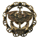 Russian Navy Spetsnaz Intelligence Bat & Globe Military Uniform Brass Badge