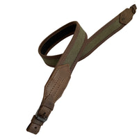 Rifle Sling Brown Leather Green Canvas Shotgun Air Gun Hunting Strap