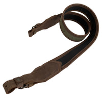 Rifle Sling Brown Leather Green Canvas Shotgun Air Gun Hunting Strap