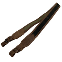 Rifle Sling Brown Leather Green Canvas Shotgun Air Gun Hunting Strap