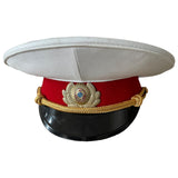Russischer Milizoffizier der UdSSR, Sommeruniform, Schirmmütze, militärische sowjetische Schirmmütze