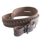Brown Braided Leather Rifle Sling Shotgun Air Gun Strap Hunting Shooting