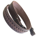 Brown Braided Leather Rifle Sling Shotgun Air Gun Strap Hunting Shooting