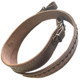 Brown Braided Leather Rifle Sling Shotgun Air Gun Strap Hunting Shooting