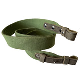 Green Canvas with Leather Rifle Hunting Sling Shotgun Air Gun Strap