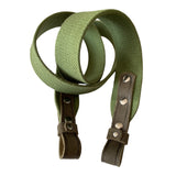 Green Canvas with Leather Rifle Hunting Sling Shotgun Air Gun Strap