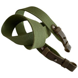 Green Canvas with Leather Rifle Hunting Sling Shotgun Air Gun Strap