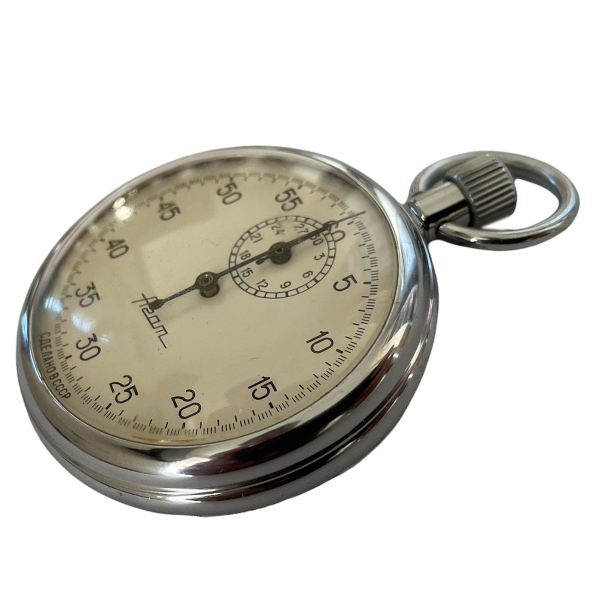 Rare Vintage Old AGAT 1-button Soviet Stopwatch USSR Zlatoust 1980s 15 ...