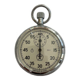 Rare Vintage Old AGAT 1-button Soviet Stopwatch USSR Zlatoust 1980s 15 Jewels