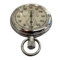 Rare Vintage Old AGAT 1-button Soviet Stopwatch USSR Zlatoust 1980s 15 Jewels