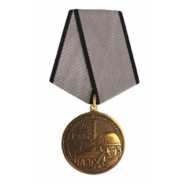Tschernobyl-Veteran zum Gedenken an die Katastrophe Original russische Medaille