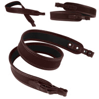 Premium Class Brown Leather Black Neoprene Rifle Sling Air Gun Strap Hunting Shooting