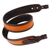 Premium Class Orange Brown Leather Black Neoprene Rifle Sling Air Gun Strap Hunting Shooting