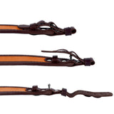 Premium Class Orange Brown Leather Black Neoprene Rifle Sling Air Gun Strap Hunting Shooting