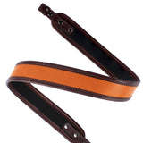 Premium Class Orange Brown Leather Black Neoprene Rifle Sling Air Gun Strap Hunting Shooting